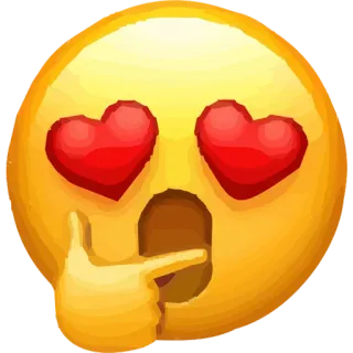 🤔 Emoji, Liebe, Herzen, Kuss, Flirty whatsapp sticker
