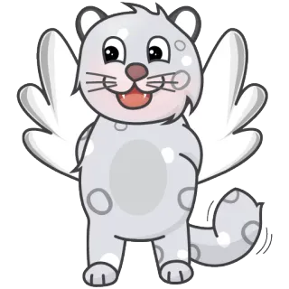 😊 animal, cartoon, cute, wings, seal telegram sticker