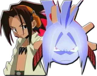 👊 Yoh Asakura Shaman King Anime, Xamã, Espírito, Mangá, Desenho animado telegram sticker