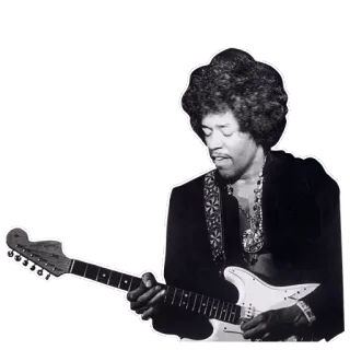 🤘 Jimi Hendrix jimi hendrix, guitar, musician, legend, rock and roll, music telegram sticker