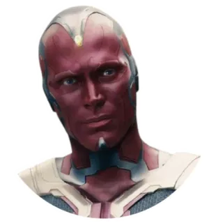 😕 Vision marvel, avengers, superhero, android, artificial intelligence telegram sticker