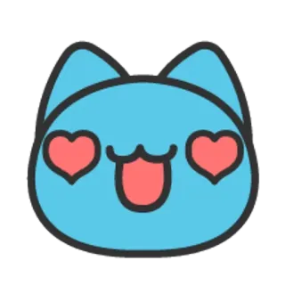 🐮 猫, かわいい, 愛, ハート, カワイイ, マンガ telegram sticker