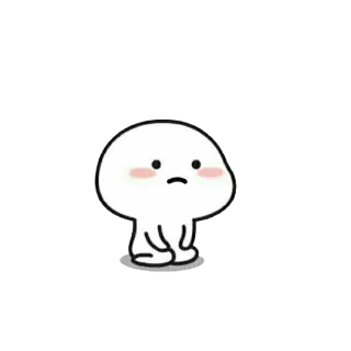 ☹ blob, sad, cute, cartoon, character telegram sticker