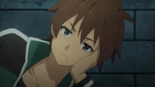 😒 Kazuma KonoSuba Anime, Personaggio, Kazuma, Konosuba, annoiato, pensieroso, espressione telegram sticker