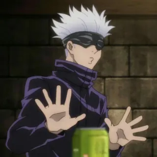 ‼️ Gojo Satoru Jujutsu Kaisen Anime, Gojo Satoru, Jujutsu Kaisen, Personnage telegram sticker
