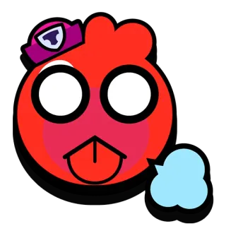 🥵 荒野乱斗, 不死鸟乌鸦, 脸, 表情, 电子游戏 telegram sticker