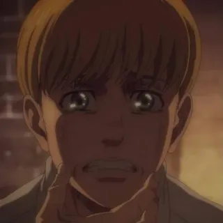 😢 Armin Arlert Attack on Titan anime, character, portrait, attack on titan telegram sticker