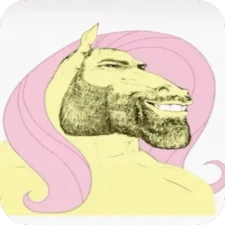 😎 GigaChad Fluttershy My Little Pony: Friendship Is Magic telegram sticker