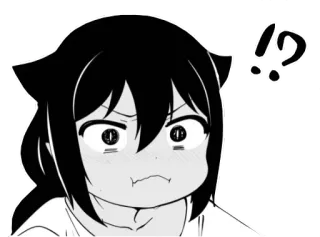 😰 Anime, Orejas de gato, Enojado, Lindo, Manga telegram sticker