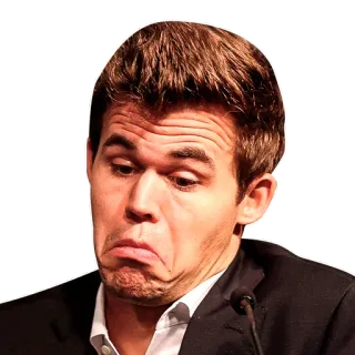 😱 Magnus Carlsen magnus carlsen, chess, expression, pout, disapproval, sad telegram sticker