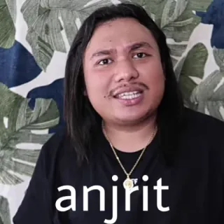 😭 anjrit lenguaje ofensivo, palabrota, indonesio, persona, meme, expresión whatsapp sticker