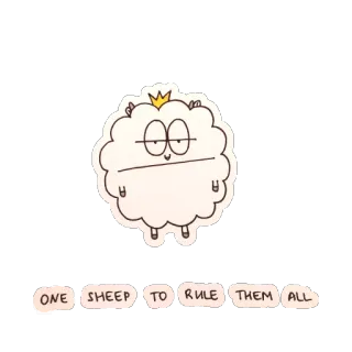 Овца-мизантроп whatsapp stickers