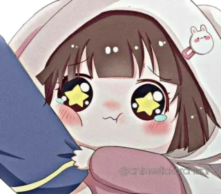 🥰 @animestickerchannel Anime, Autocollant, Chibi, Mignon, Fille telegram sticker