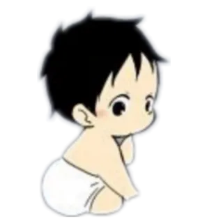❓ baby, child, cartoon, cute, infant telegram sticker