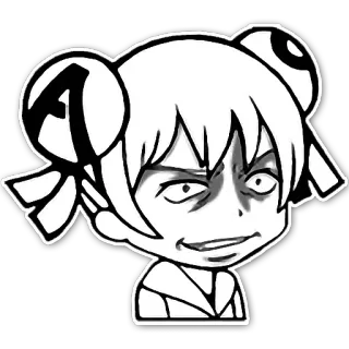 😜 Anime-Mädchen, Chibi, Cartoon, Sticker, Emoticon, Ausdruck, Sarkastisch telegram sticker