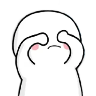 😢 verdrietig, huilen, cartoon, schattig, emotie telegram sticker