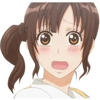 🙁 anime, girl, worried, surprised, cute, cartoon, expression whatsapp sticker