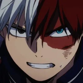 🎭 Shoto Todoroki My Hero Academia Аниме, Моя геройская академия, Шото Тодороки, Персонаж, Манга, Герой whatsapp sticker