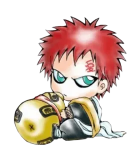 😠 Gaara Naruto anime, manga, cartoon, character, gaara, naruto, ninja telegram sticker