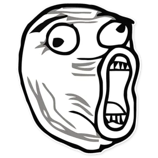 😃 meme, rage comic, internet meme, funny, reaction, trollface telegram sticker