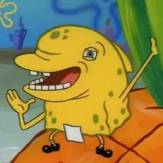 🧽 SpongeBob SquarePants dessin animé, Spongebob, dauphin, drôle, jaune whatsapp sticker
