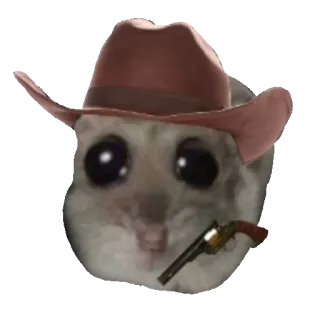 🔫 카우보이, 동물, 모자, 총, 서부, 설치류 whatsapp sticker
