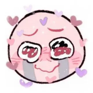 💖 dễ thương, trái tim, cảm xúc, hồng, hoạt hình, tình yêu, khuôn mặt telegram sticker