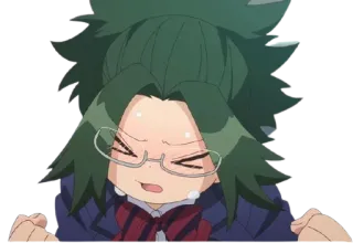 🙈 anime, llorando, triste, emocional, dibujos animados, personaje, gafas telegram sticker