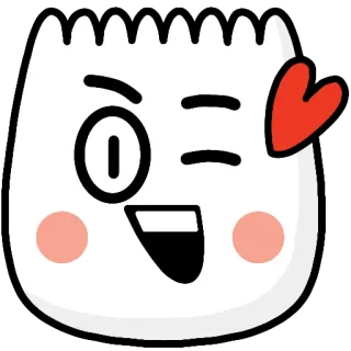 😉 Emoji, Zwinkern, Herz, Niedlich whatsapp sticker