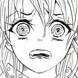 💄 动漫, 漫画, 表情, 震惊, 害怕, 担心 telegram sticker