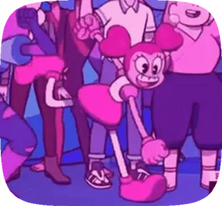 🥳 Spinel Steven Universe Cartoon, Roze, Personage, Steven Universe, Spinel telegram sticker