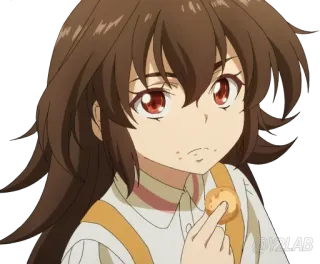❤️ Аниме, Девушка, Еда, Печенье, Мультфильм, Персонаж telegram sticker