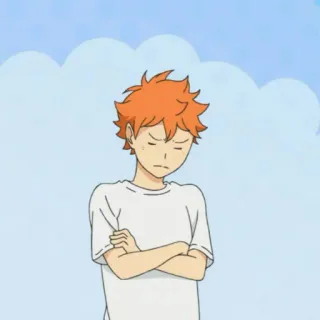 🏹 Hinata Shoyo Haikyuu!! Anime, Haikyuu, Hinata Shoyo, Anime de esportes, Voleibol, Cabelo laranja telegram sticker