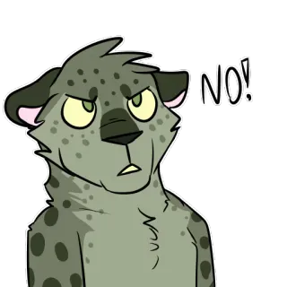 👎 NO! kot, nie, zwierzę, odmowa, niezgoda telegram sticker