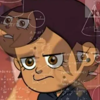 🤔 Luz Noceda The Owl House Luz Noceda, The Owl House, cartoon, thinking, confused, equation, math telegram sticker
