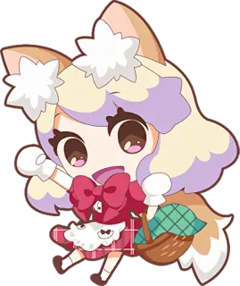 ✊ Chibi, Lindo, Kawaii, Dibujo animado, Personaje, Ilustración, Mascota whatsapp sticker