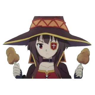🐤 Megumin Konosuba Anime, Megumin, Konosuba, Manga, mujer telegram sticker