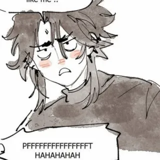 ☁️ PFFFFFFFFFFFFFFFT HAHAHAHAH Kreskówka, Śmieszne, Śmiech, Komiks, Dymek telegram sticker