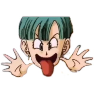😝 Bulma Dragon Ball anime, manga, funny, cartoon, dragon ball, bulma telegram sticker
