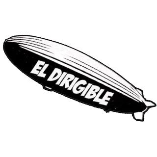 🚀 EL DIRIGIBLE Luftschiff, Zeppelin, Lenkbares Luftschiff, Transport, Luftfahrt, Vintage telegram sticker