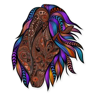 🦄 horse, animal, sticker, art, colorful, ornate, decoration telegram sticker