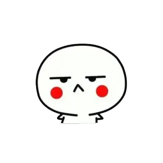 😑 enojado, molesto, dibujos animados, emoji, lindo telegram sticker