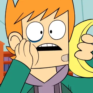 😲 Matt Eddsworld การ์ตูน, กล้วย, ตัวละคร, กังวล, น้ำตา whatsapp sticker