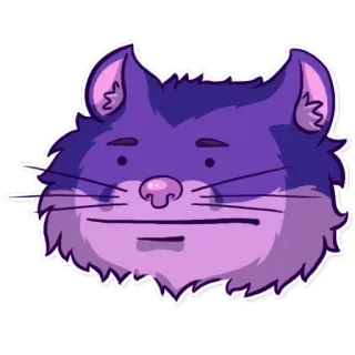 😐 猫, 动物, 可爱, 贴纸, 卡通 telegram sticker