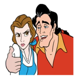 😠 Belle Beauty and the Beast เบลล์, โฉมงามกับเจ้าชายอสูร, ดิสนีย์, แอนิเมชัน telegram sticker