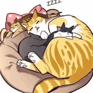 🥜 ZZZZ cat, sleeping, cute, animal, kitten telegram sticker