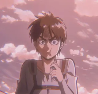 🥰 Eren Yeager Attack on Titan Anime, L'attacco dei giganti, Eren Jaeger, Arrabbiato, Manga, Personaggio telegram sticker