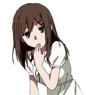😦 Anime, Chica, Dibujo animado, Personaje, Lindo, Manga telegram sticker