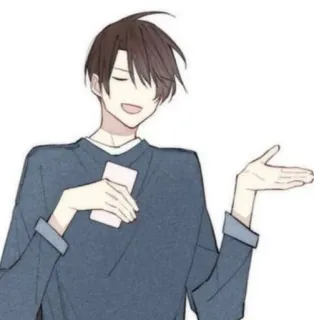 🥞 anime, cartoon, smile, boy, man, character telegram sticker