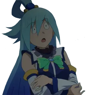 😳 Aqua Konosuba Anime, Konosuba, Aqua, Waifu, Lucu, Kaget telegram sticker